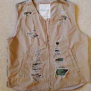 Men's Ralph Lauren Camo Camouflage Khaki Vest XL